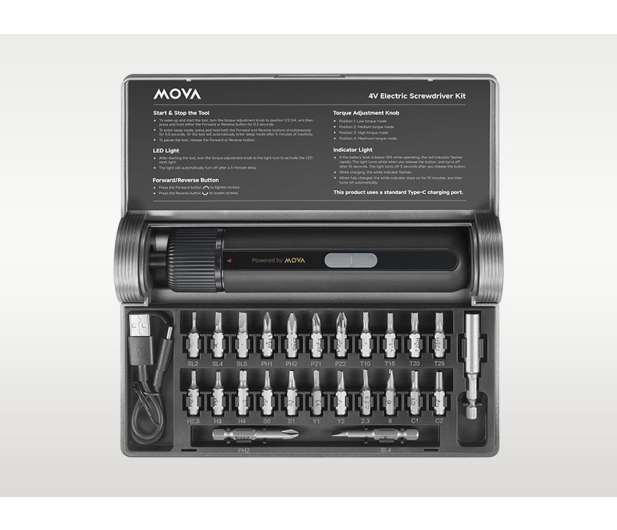 MOVA Zestaw wkrętaków 4V 8Nm MSD008 - 1524288 - zdjęcie 8